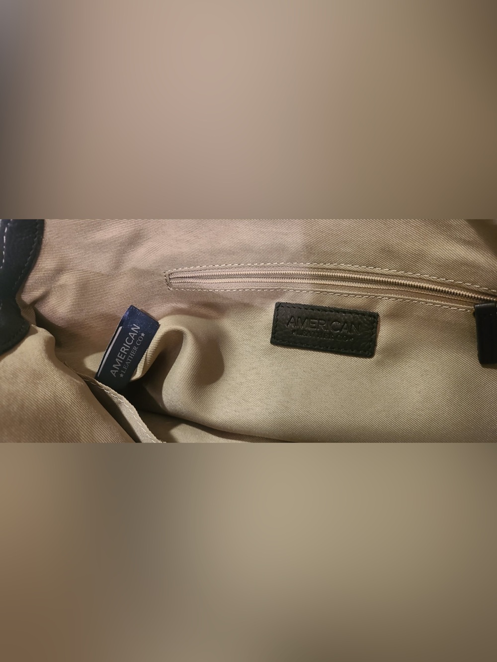 American Leather Co Black Carrie Dome Tote without shoulder strap NWT - Picture 10 of 11